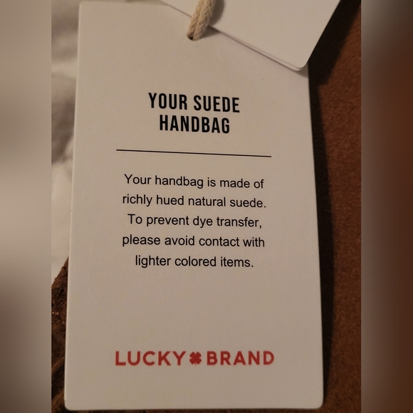 Lucky Brand Nyra Copper Brown Fringe Leather Hobo Bag NWT - Picture 9 of 14